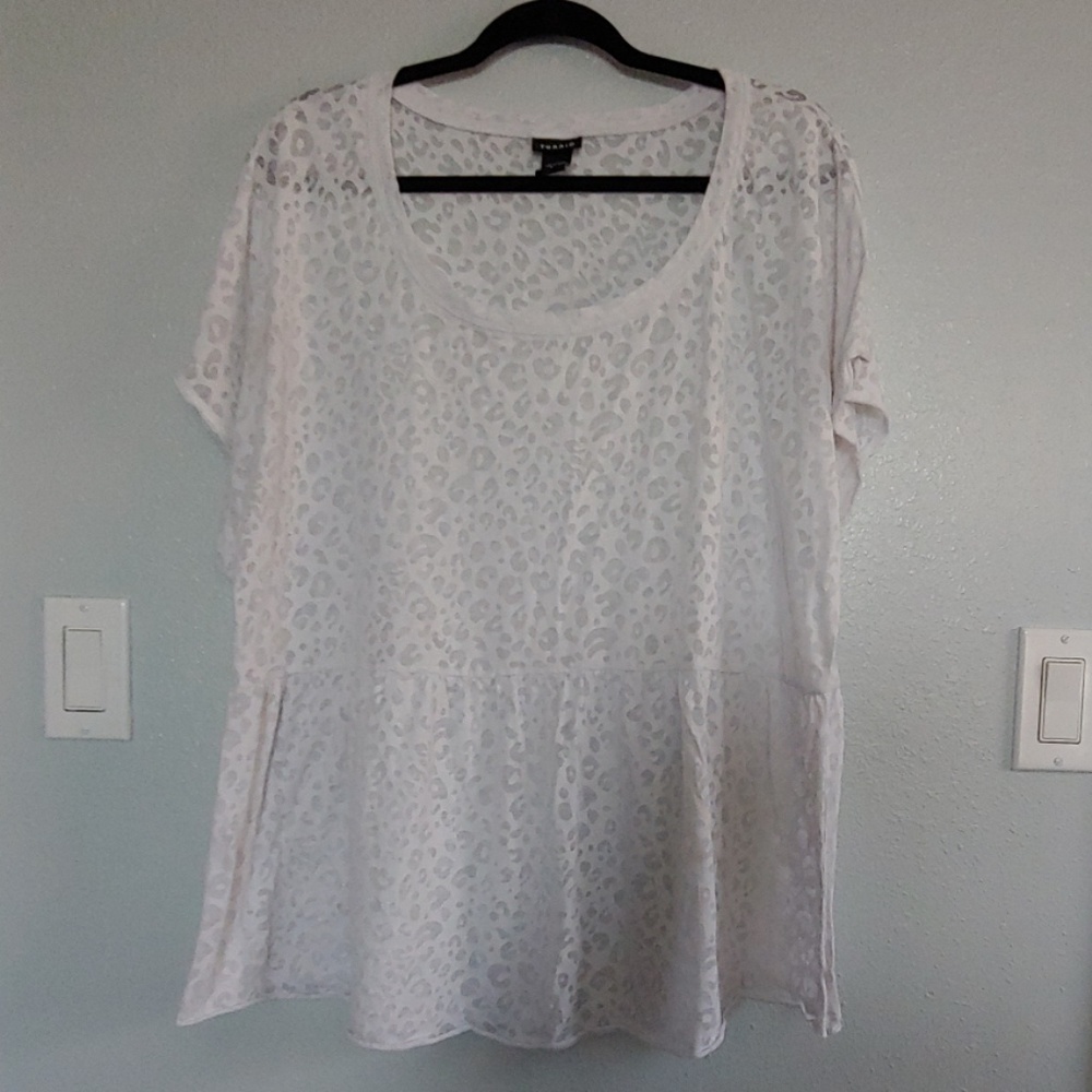 Torrid White Peplum Top